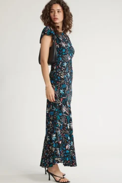 Anna Bias Cut Frill Detail Dress