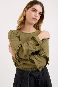 Ariel Ruffle Detail Top