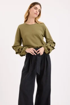 Ariel Ruffle Detail Top