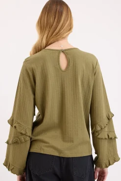 Ariel Ruffle Detail Top