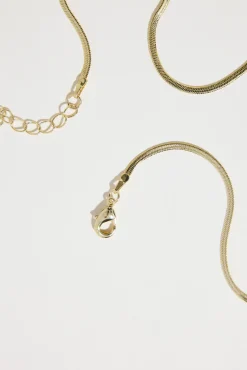 Atelier 19 Flat Snake Chain Necklace