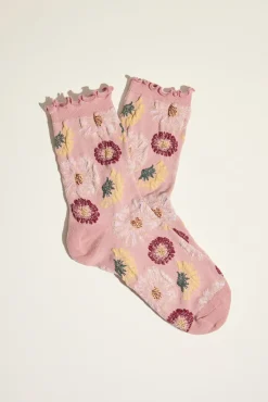 Athena Floral Crew Socks