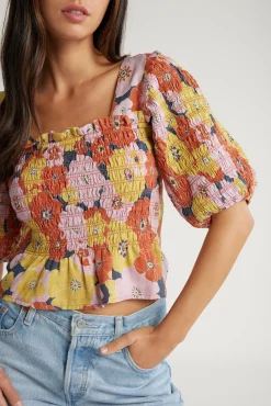Bella Shirred Detail Top