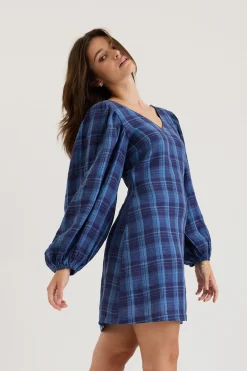 Carla Linen Check Dress
