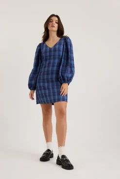 Carla Linen Check Dress