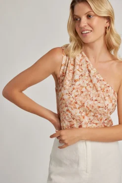 Drew Asymmetric Linen Top