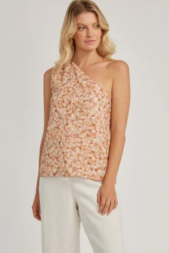 Drew Asymmetric Linen Top