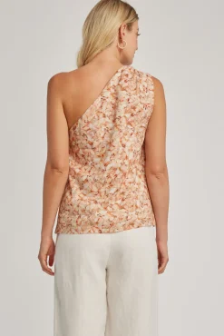 Drew Asymmetric Linen Top