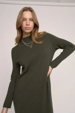 Elaina Wool Blend Ribbed Dress
