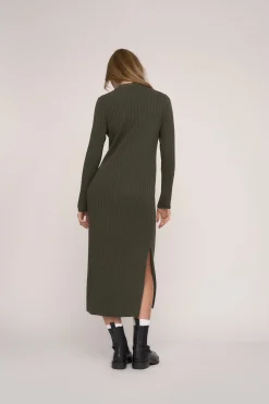 Elaina Wool Blend Ribbed Dress