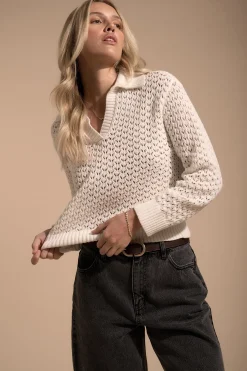 Elementary Ariel Knitted Henley Sweater
