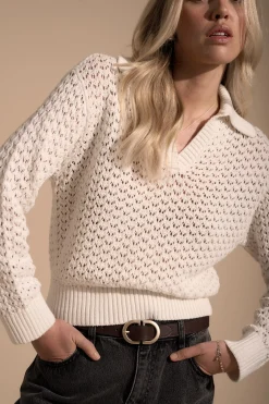 Elementary Ariel Knitted Henley Sweater