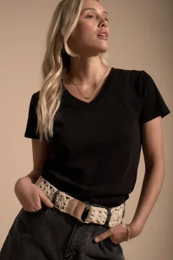 Elementary Astrid Organic/Pima Cotton V Neck Tee