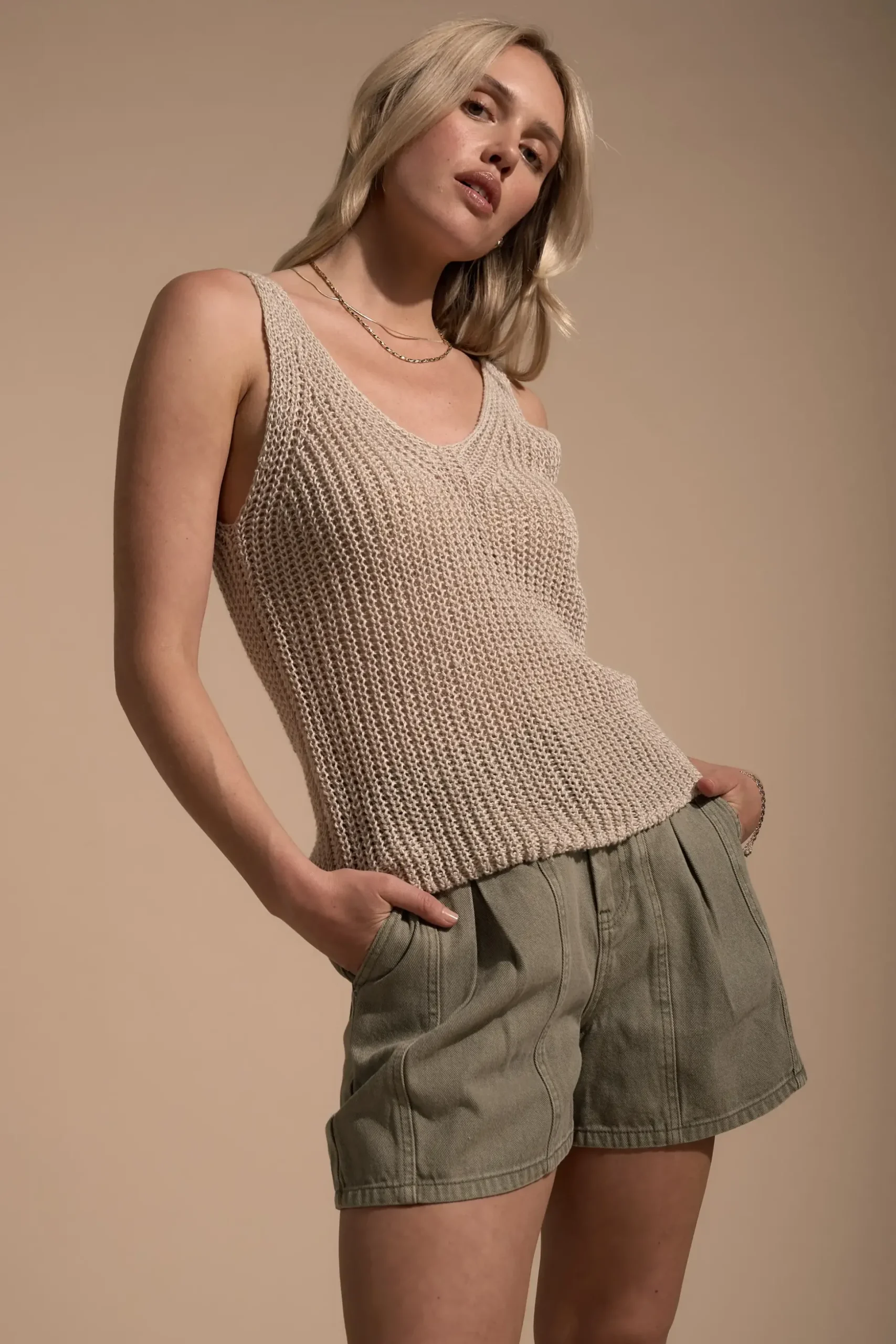 Elementary Bree Linen Knitted Cami