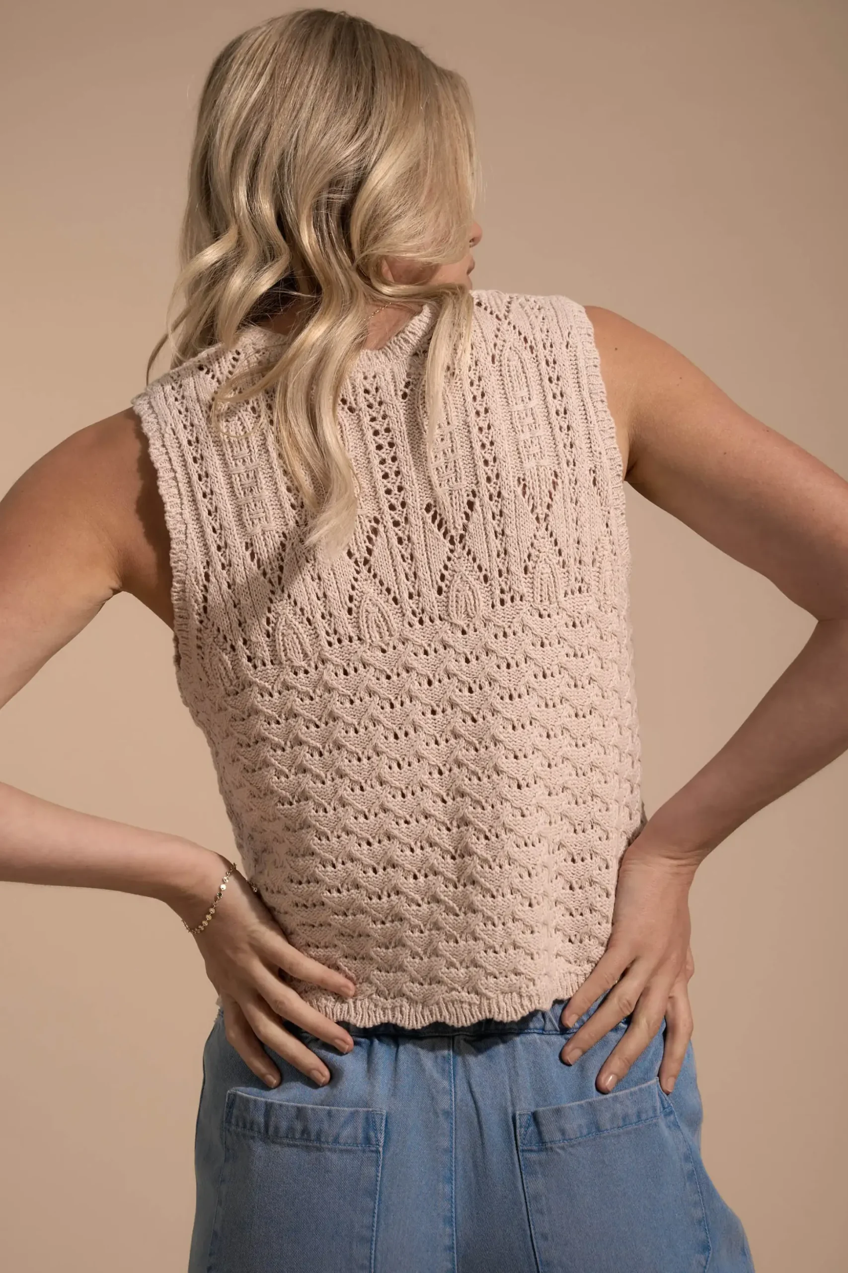 Elementary Byron Knit Detail Beach Vest