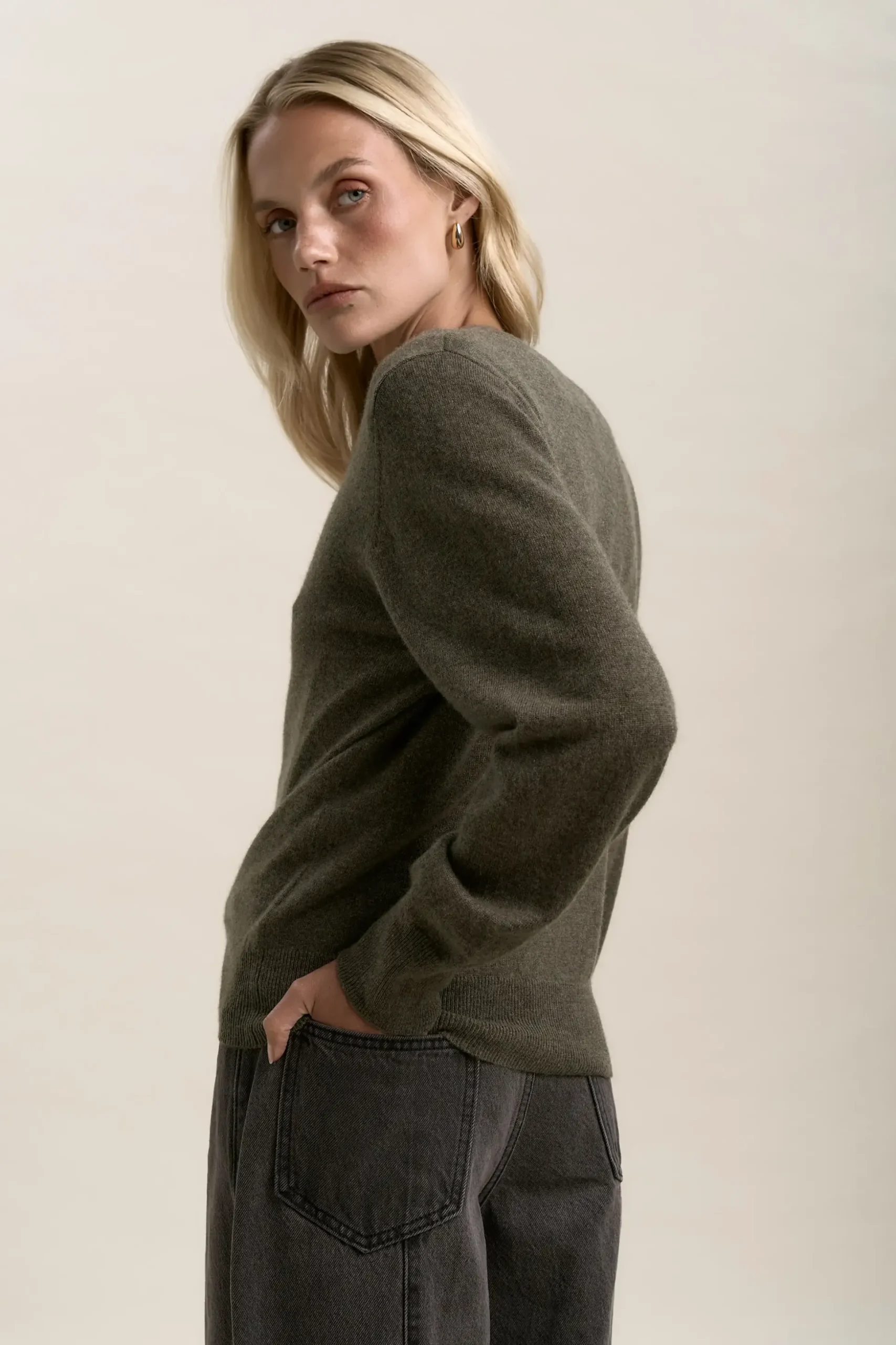 Elementary Cashmere Blend V Neck Sweater