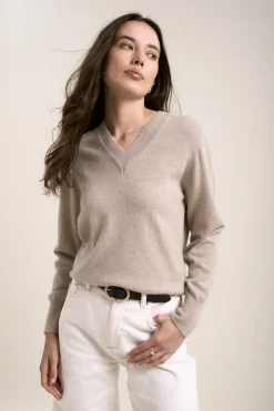 Elementary Cashmere Blend V Neck Sweater