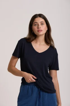 Elementary Esther Hemp Blend V Neck Tee