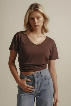 Elementary Esther Hemp Blend V Neck Tee