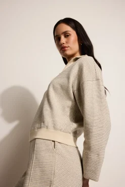 Elementary Harriet Striped Henley Sweater