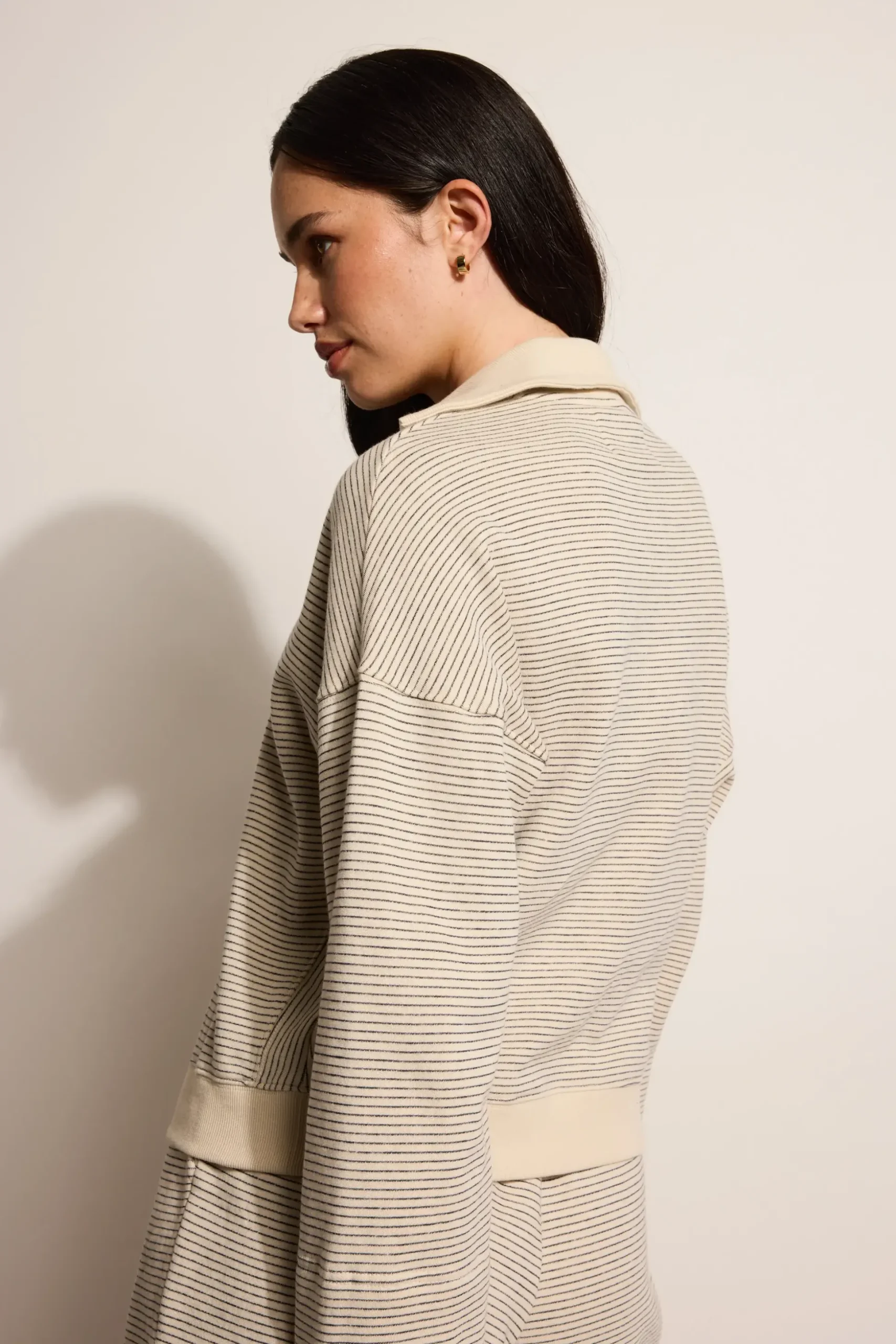 Elementary Harriet Striped Henley Sweater