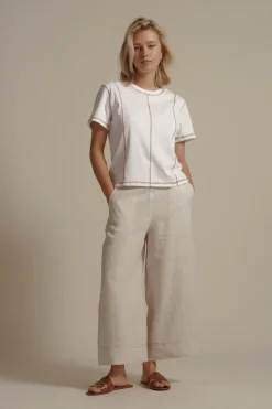 Elementary High Tide Linen Crop Pant