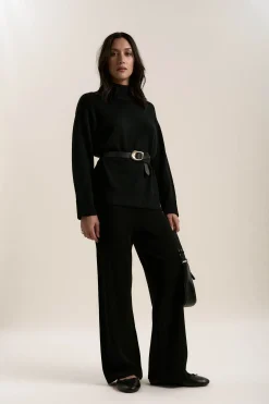 Elementary Knitted Funnel Neck