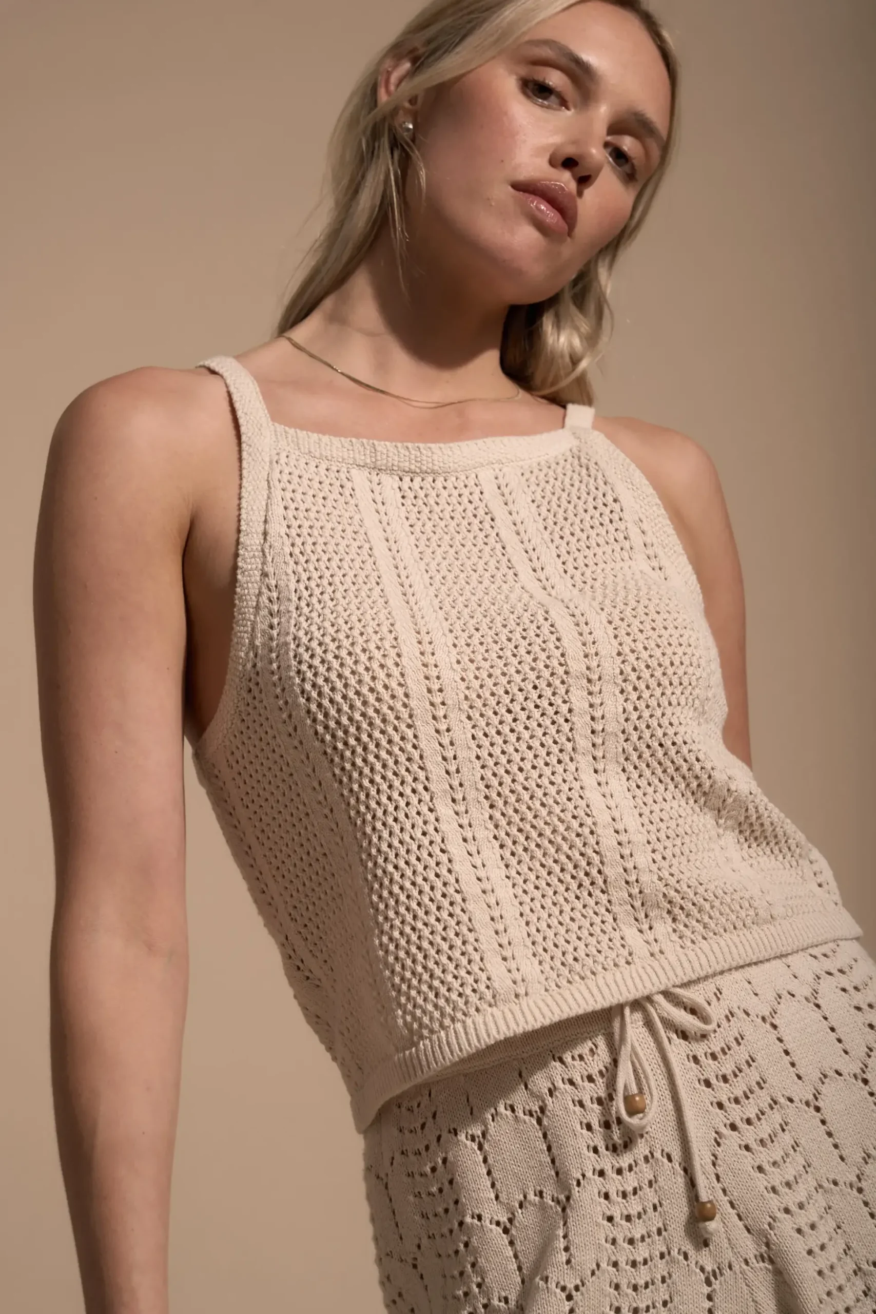 Elementary Leilani Crochet Detail Tank