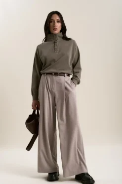 Elementary Slouchy Henley Sweater