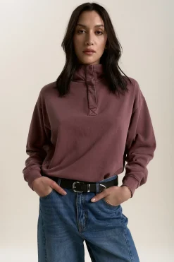 Elementary Slouchy Henley Sweater