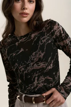 Elise Long Sleeve Mesh Top