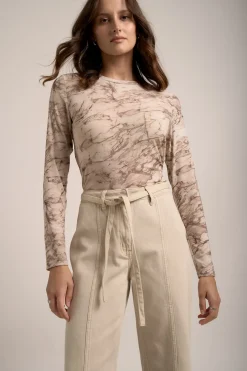 Elise Long Sleeve Mesh Top