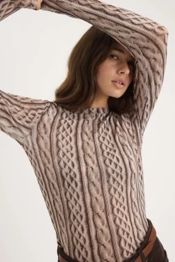 Elise Long Sleeve Mesh Top