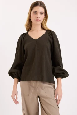 Eliza Shirred Detail Top