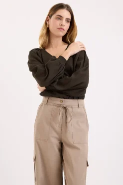 Eliza Shirred Detail Top