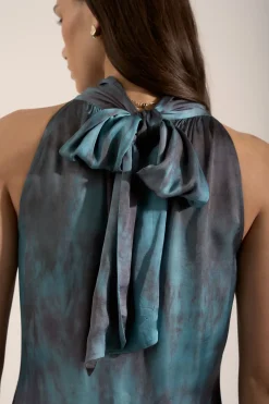 Elizabeth Halter Neck Maxi Dress
