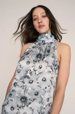 Elizabeth Halter Neck Maxi Dress