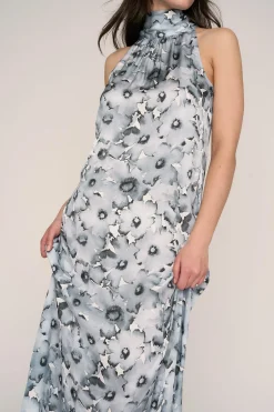 Elizabeth Halter Neck Maxi Dress