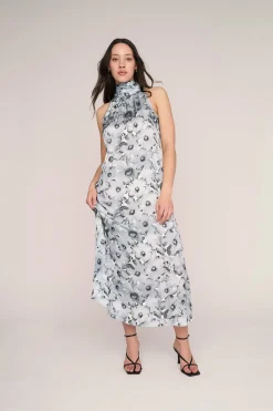 Elizabeth Halter Neck Maxi Dress