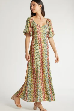 Elsie Puff Sleeve Midi Dress