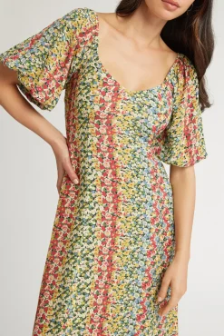 Elsie Puff Sleeve Midi Dress