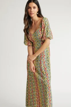 Elsie Puff Sleeve Midi Dress