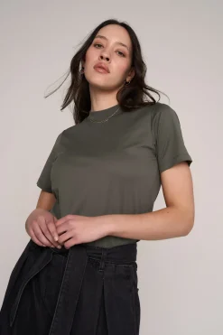Erina High Neck Cotton Tee