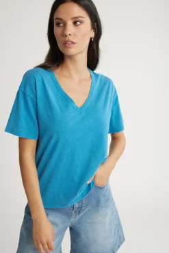 Finley Organic Cotton V Neck Tee