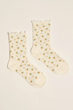 Georgina Floral Textured Socks