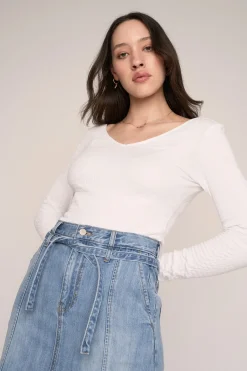 Haddie V Neck Long Sleeve Tee