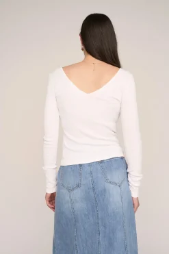 Haddie V Neck Long Sleeve Tee