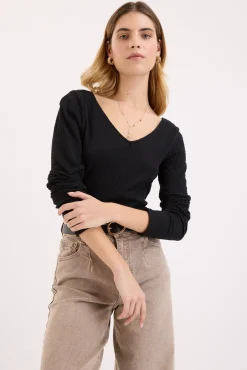 Haddie V Neck Long Sleeve Tee