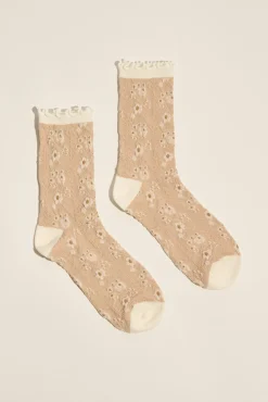 Jamie Floral Textured Sock