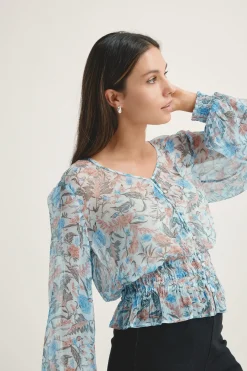 Joan Button Front Blouse
